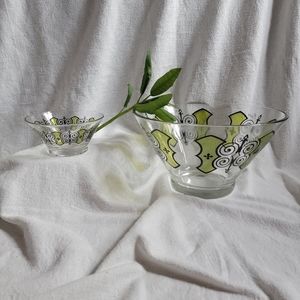 Vintage 50's Anchor Hocking Bowl and Dip set  🥑🫕